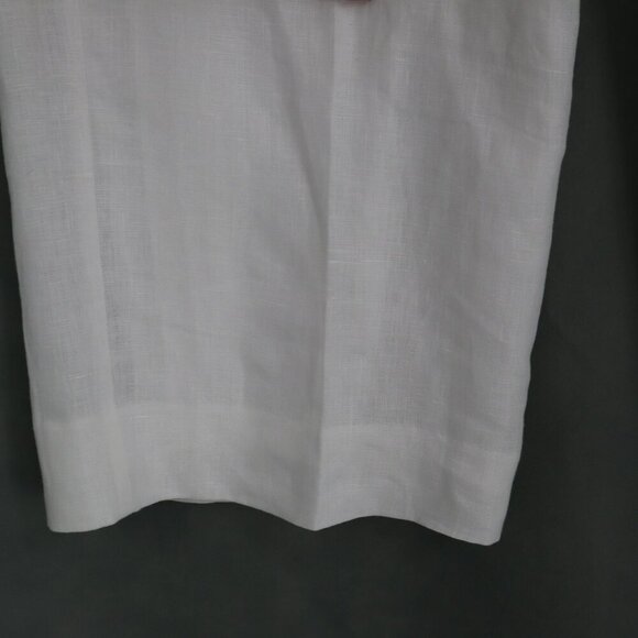 J.Crew Petite Wide-Leg Essential Pant In Linen Women 0P White Polished Lagenlook - Picture 13 of 15